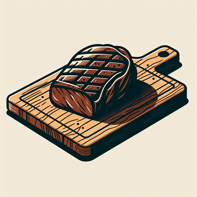 resting grilled chuck roast on a cutting board