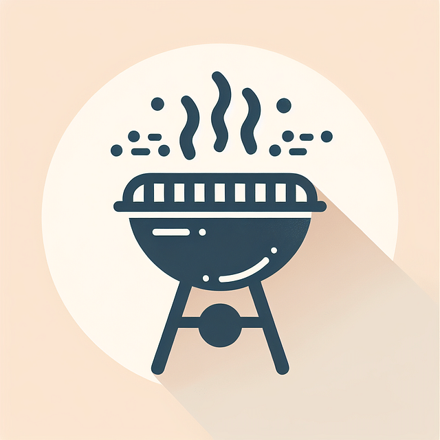 Closed grill with smoke slightly coming out indicating it's ready for cooking