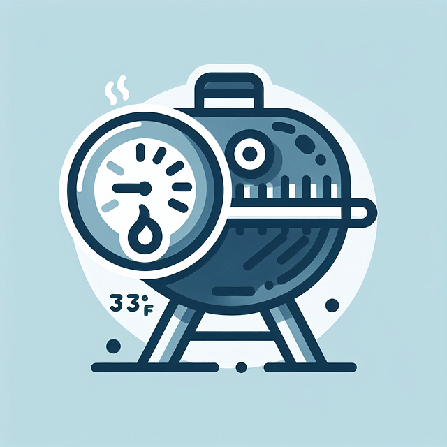 Grill preheating to medium-high heat with a temperature gauge showing 375°F to 400°F