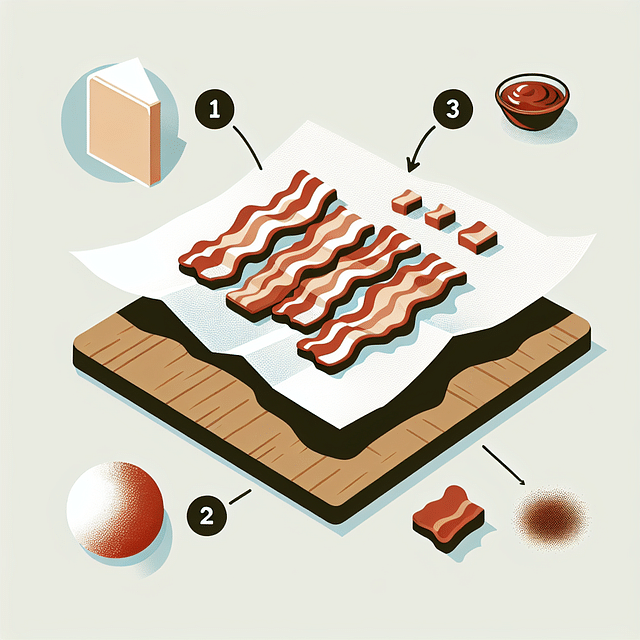 resting bacon on a paper towel
