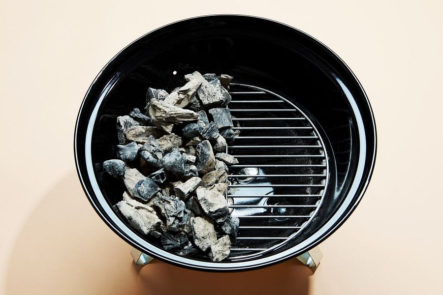 two-zone charcoal grilling