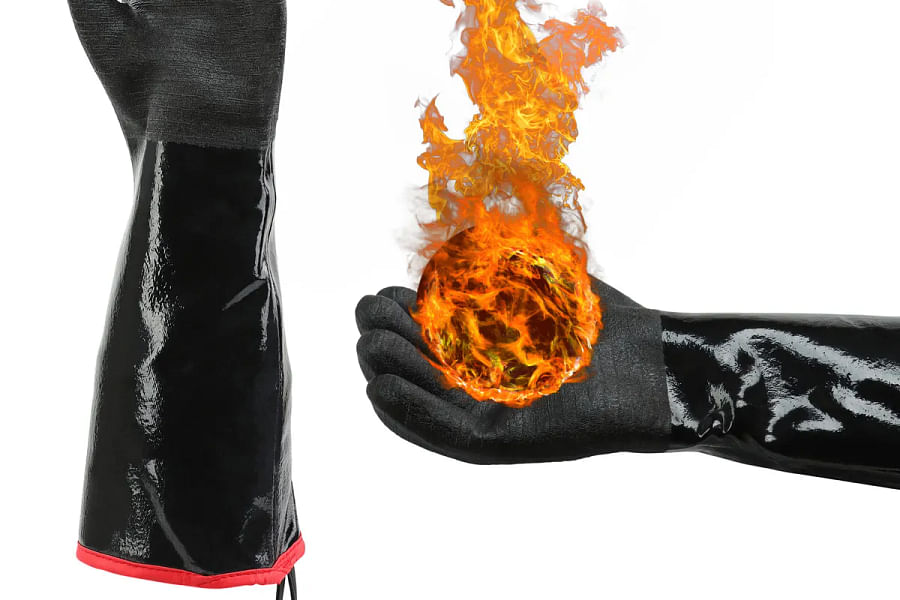 Heat resistant grill gloves