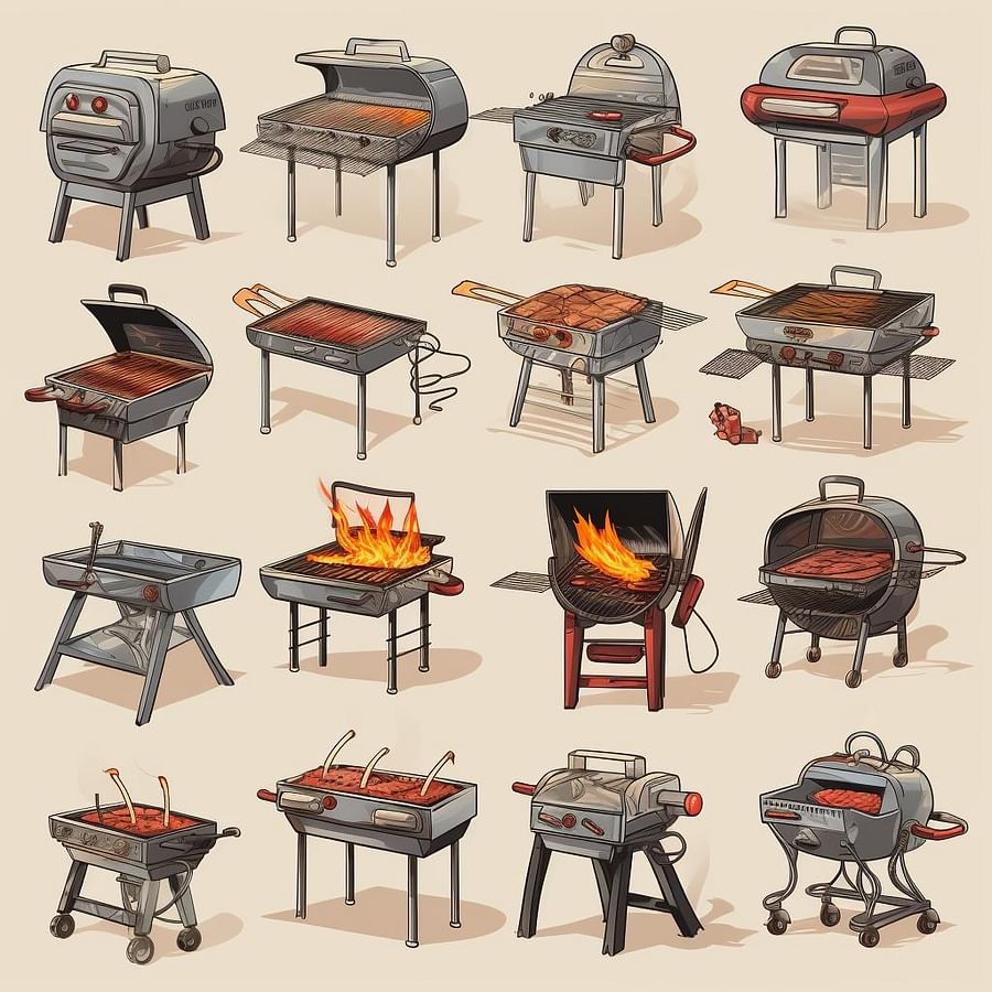 A selection of different types of grills