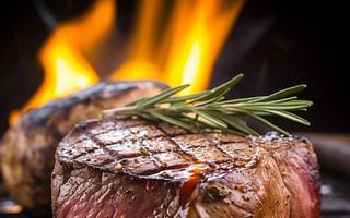 How do you season filet mignon for grilling on a wood fire?