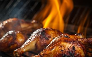 What are the best techniques to grill chicken drumsticks without burning them?